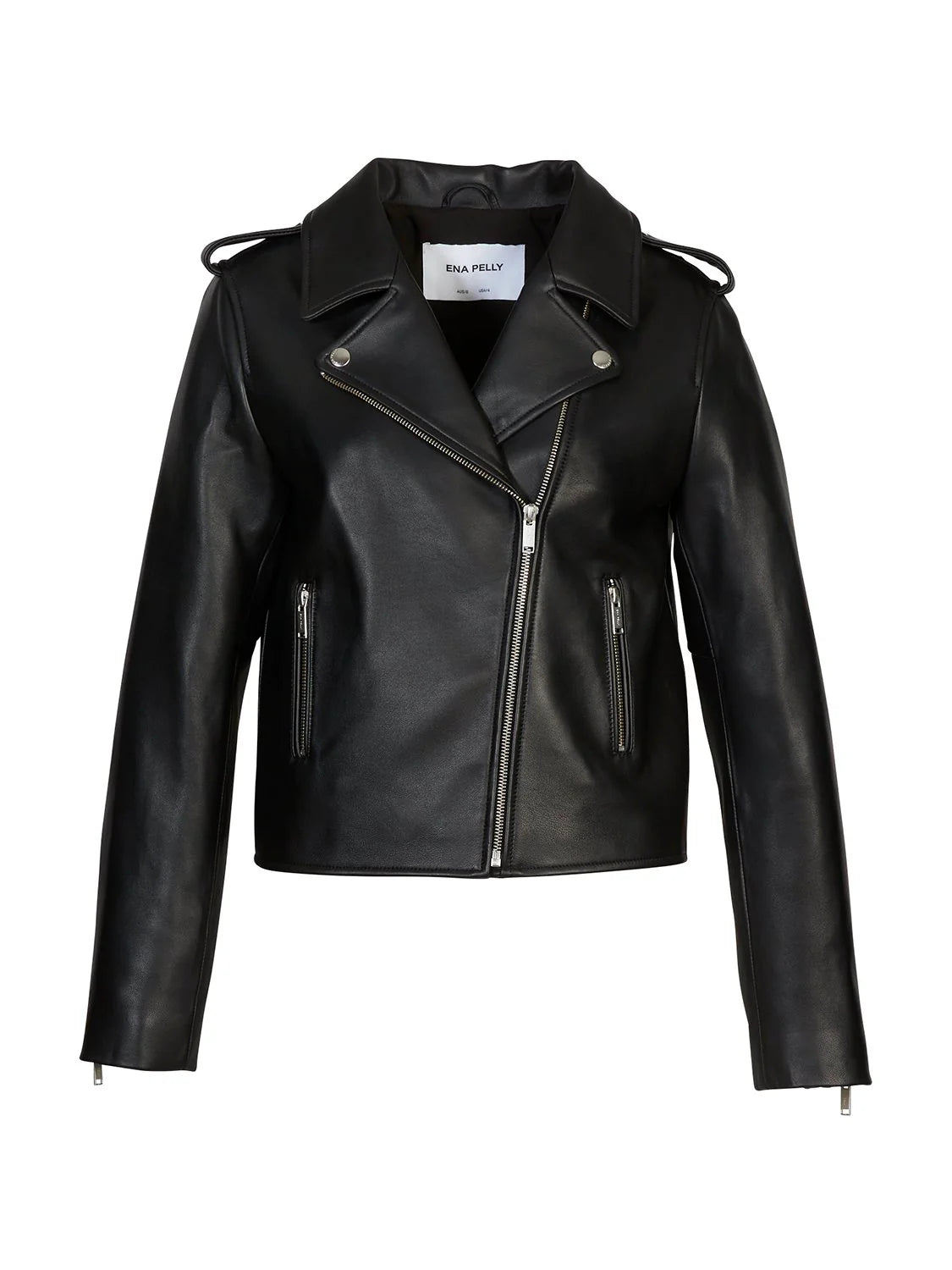 ESSENTIAL LEATHER BIKER JACKET 2.0