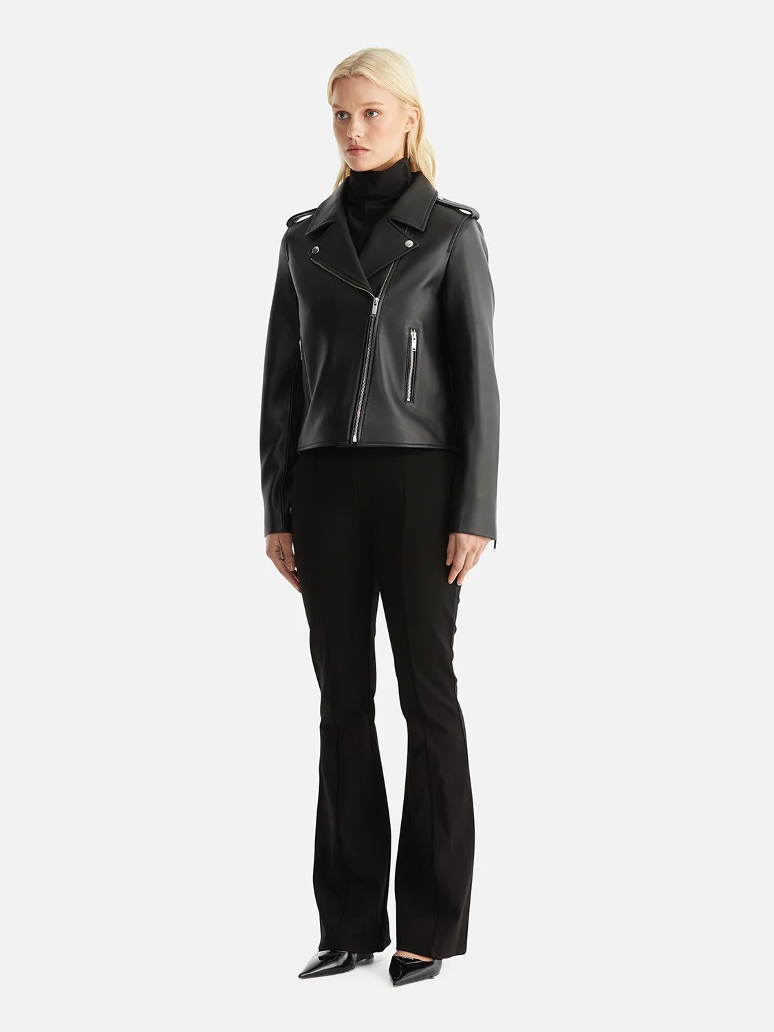 ESSENTIAL LEATHER BIKER JACKET 2.0