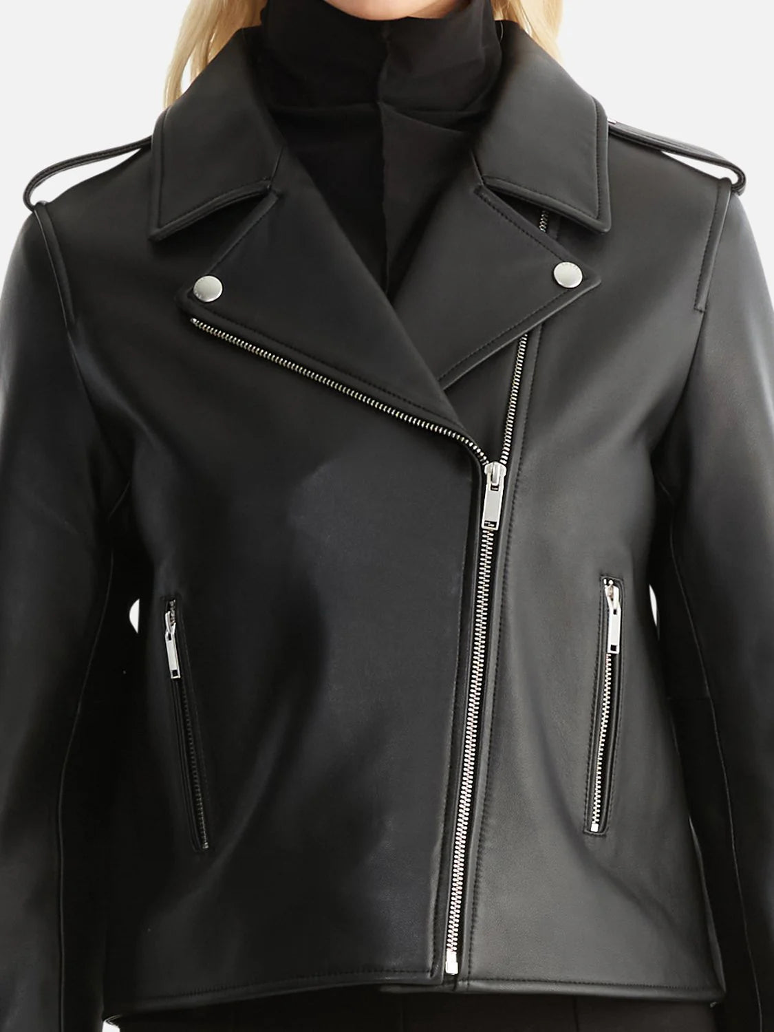 ESSENTIAL LEATHER BIKER JACKET 2.0