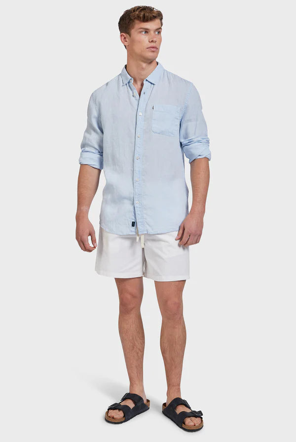 HAMPTON LINEN SHIRT CLOUD BLUE