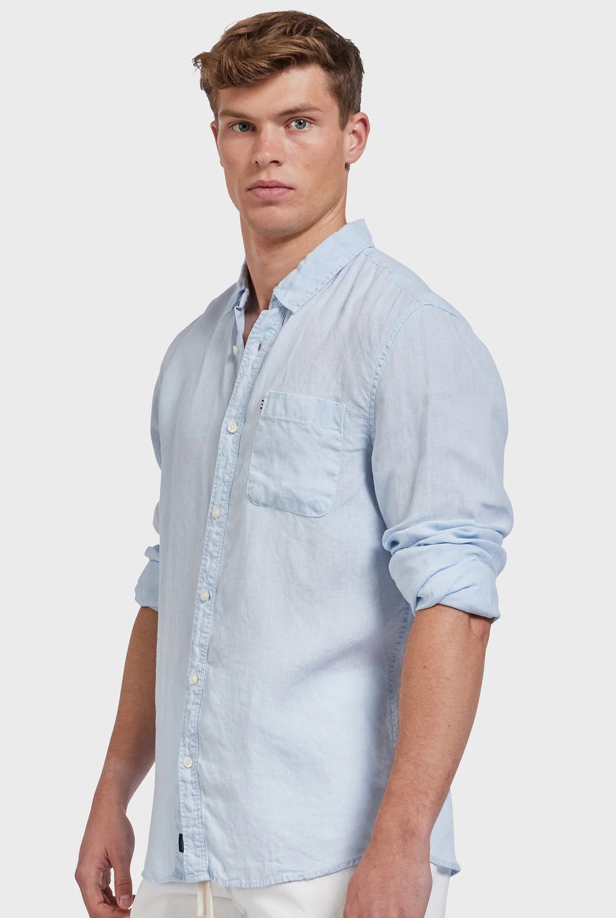 HAMPTON LINEN SHIRT CLOUD BLUE