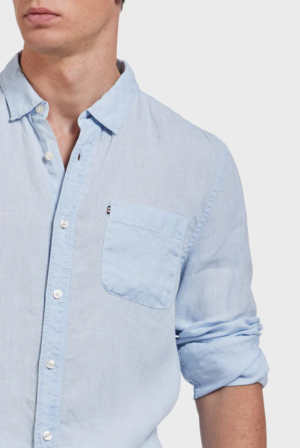 HAMPTON LINEN SHIRT CLOUD BLUE