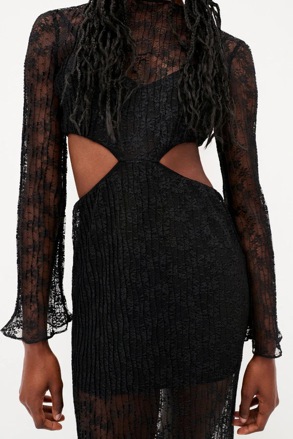 SOL LACE CUT OUT MAXI DRESS