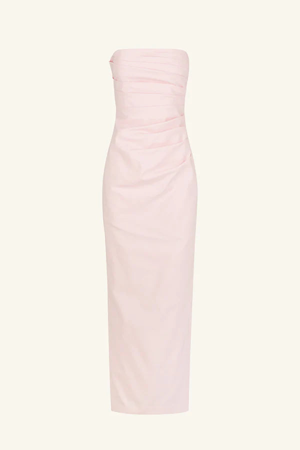 LANI STRAPLESS DRAPED MAXI DRESS